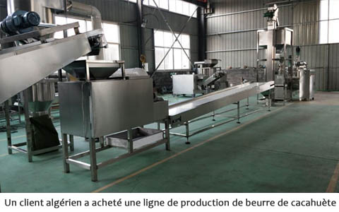 Un client algérien a acheté une ligne de production de beurre de cacahuète