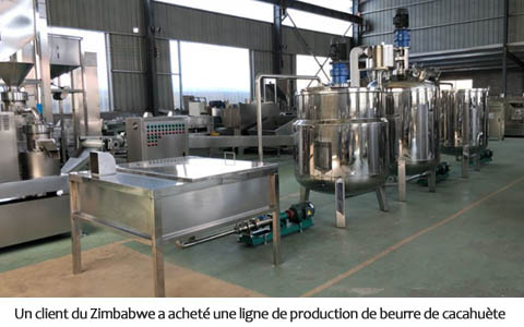 Un client du Zimbabwe a acheté une ligne de production de beurre de cacahuète