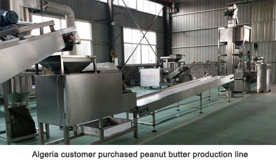 Algeria customer purchased peanut butter production line