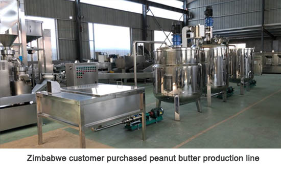 Zimbabwe customer purchased peanut butter production line