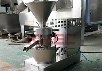 Stainless steel peanut butter machine was ordered last month