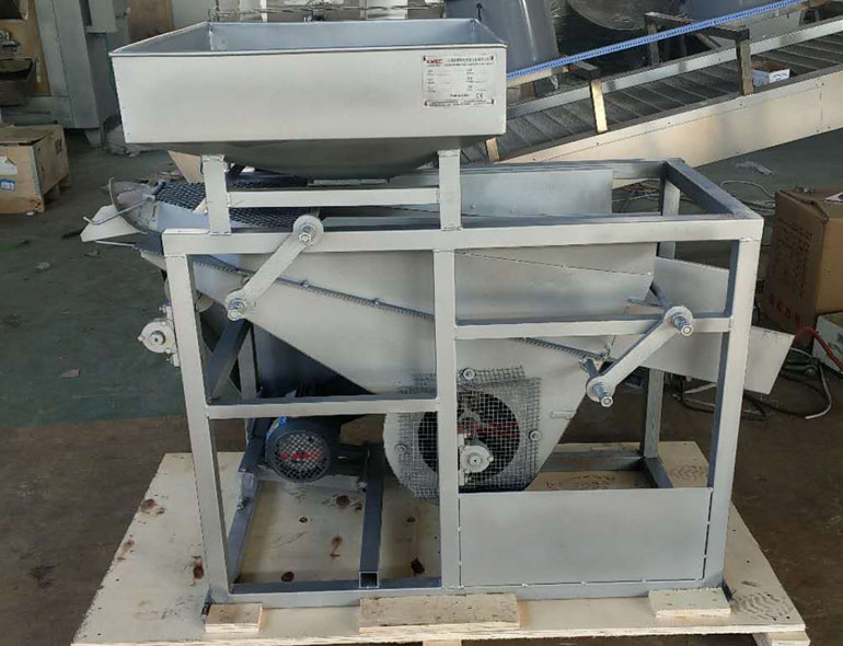 Almond shelling machine