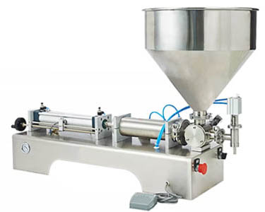 Semi-automatic horizontal peanut butter filling machine