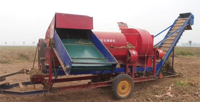 Guides for safe use of peanut picking machine