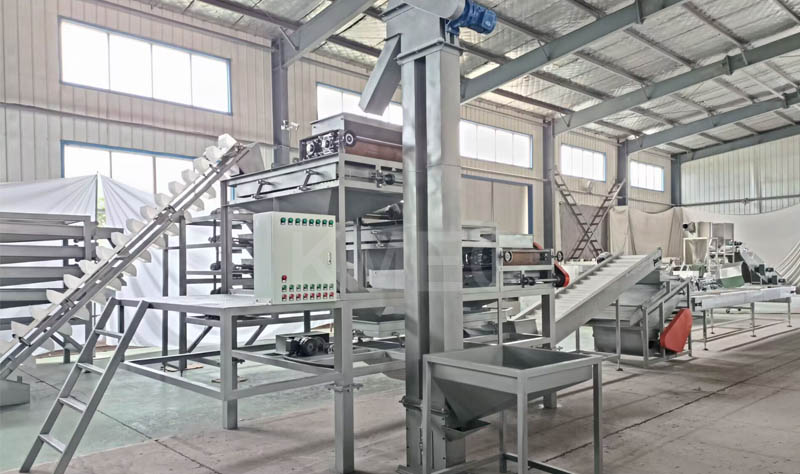 Almond shelling production line