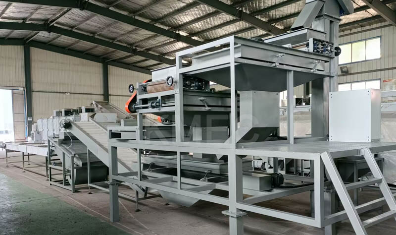 Almond shelling production line