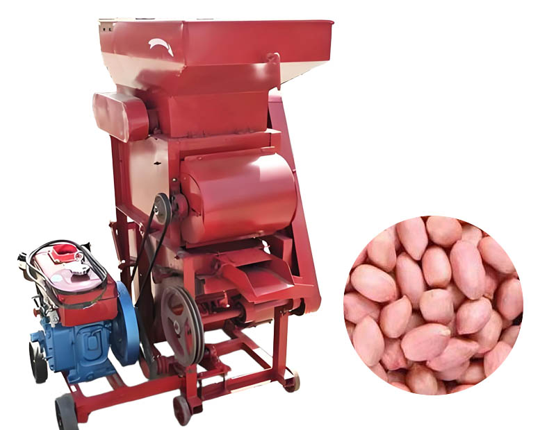 It is necessary to take off the belt when the peanut shelling machine is not used for a long time